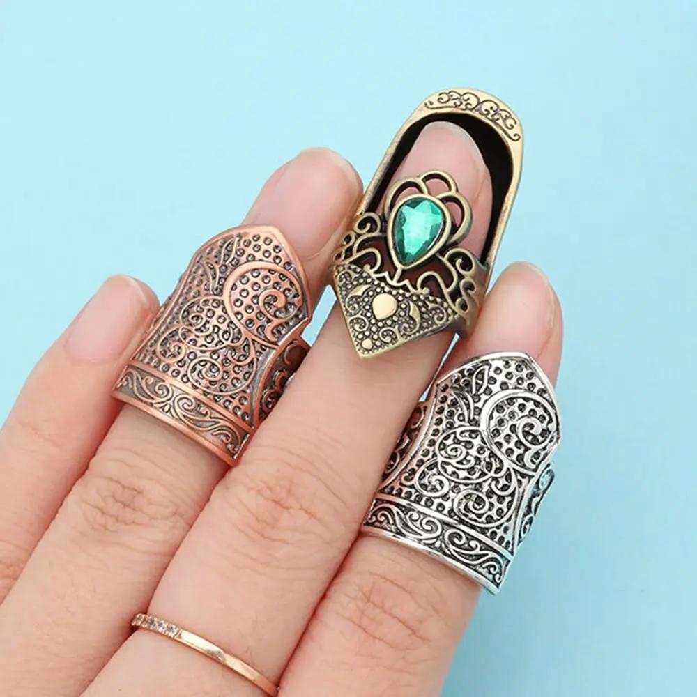 Metal Open Nail Acorn Thimble Durable DIY Craft Open Nail Acorn Finger Protector Hand Sewing Quilting Adjustable