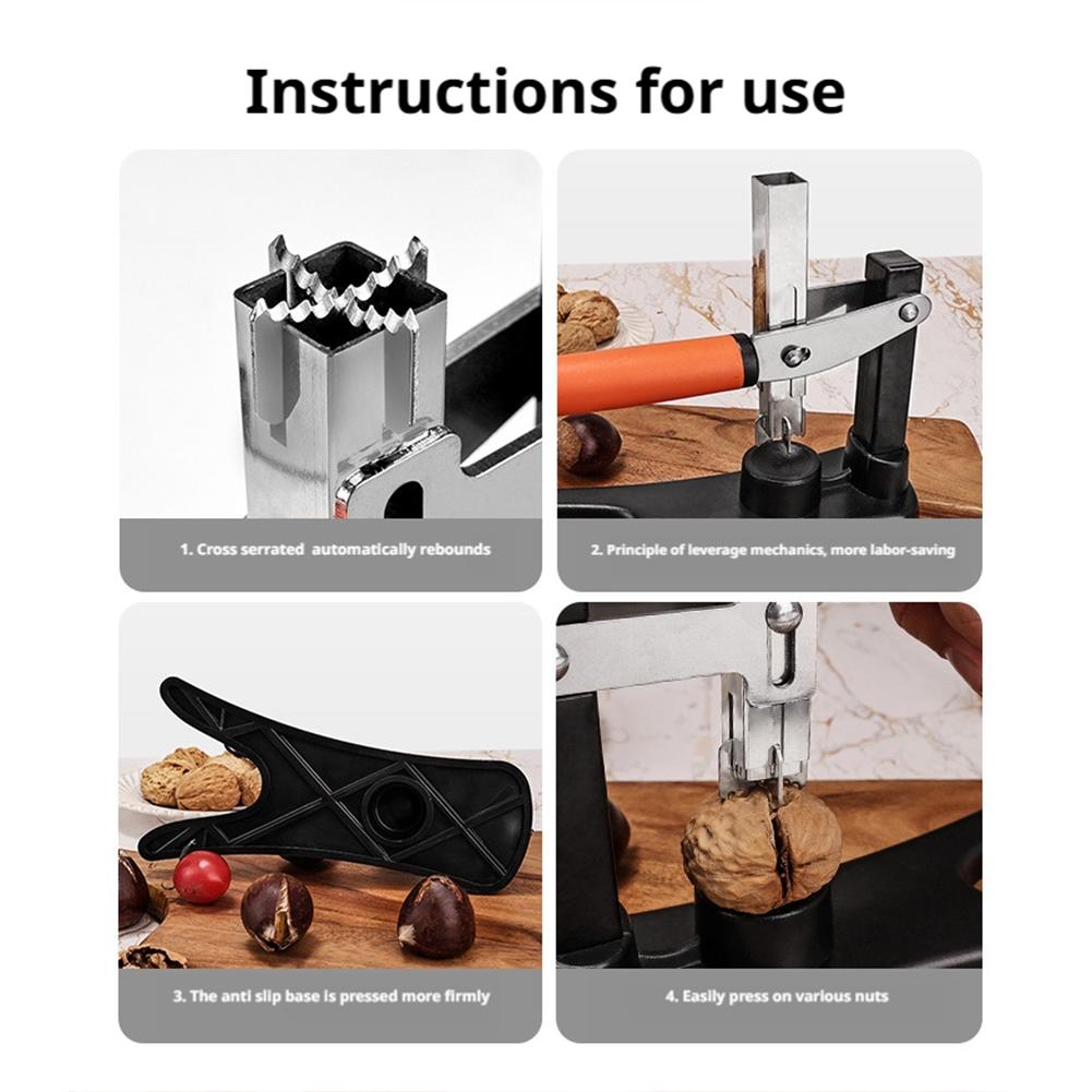 Chestnut Cutter Stainless Steel Chestnut Sheller Non Slip Handle Cracking Sheller Portable Nutcracker Chestnut Clip Kitchen Tool