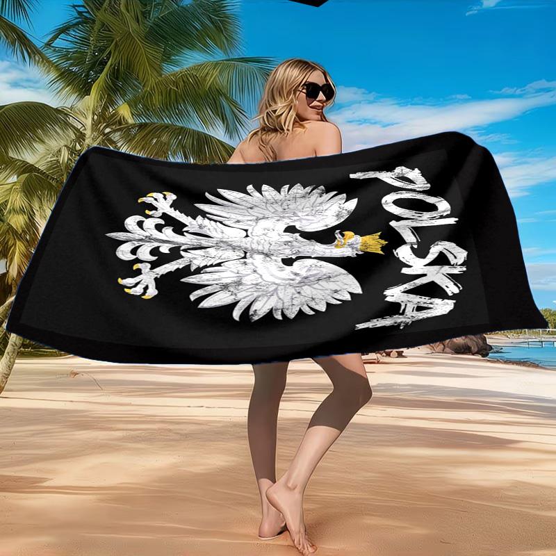 Eagle Of Poland: Symbolic Strength Beach Towel, Quick-drying, Easy To Care For, Suitable for Both Fitness and Beach Vacations,Sports Essential