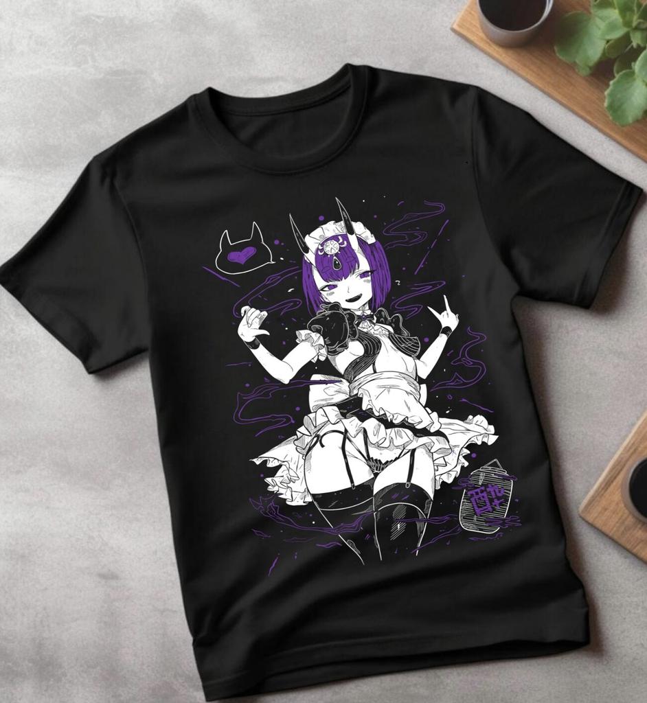 Tričko Shuten Douji Assassin Fate Grand Order Anime Dívka Waifu Fanart Měkké Tričko