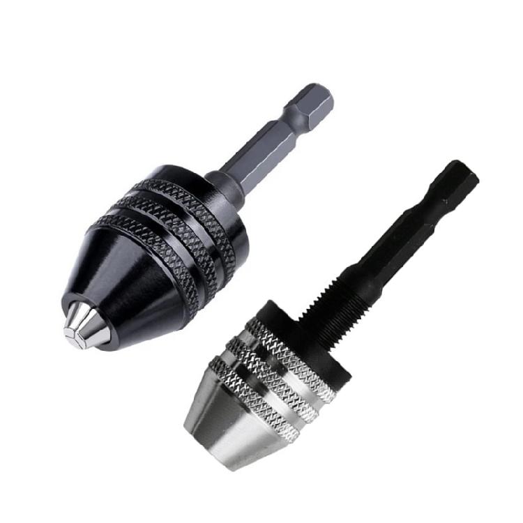 0.3 6.5mm Hexagonal Handle Three Jaw Twist Drill Chuck Quick Change Three Jaw Conversion Chuck 1PC