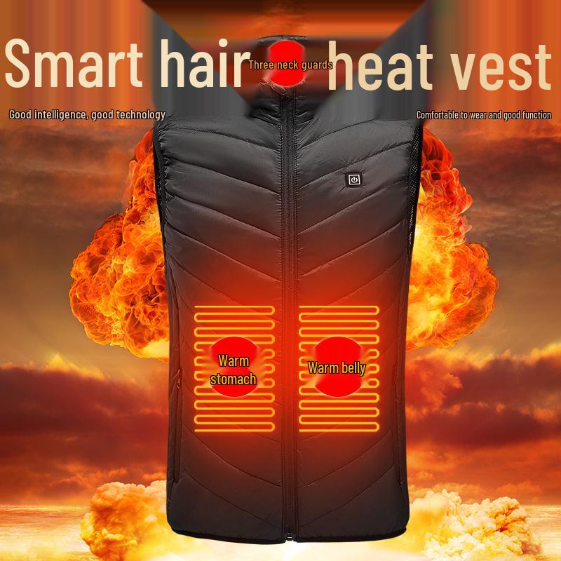 9-Zone USB Heated Vest: Unisex Electric Smart Heating Cotton Apparel