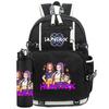 2Pcs/set Anime K-Pop Demon Hunters Printed Backpack with 750Ml Water Bottler for Teenager Student Girl Boy Large Capacity Waterproof Bookbag Gift