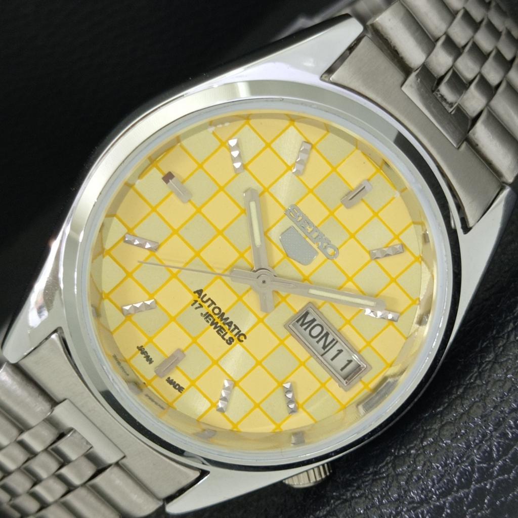 

АВТОМАТИЧЕСКИЕ ВИНТАЖНЫЕ ВОССТАНОВЛЕННЫЕ ЧАСЫ SEIKO 5 JAPAN МУЖСКИЕ С ЖЕЛТЫМ ЦИФЕРБЛАТОМ a440473-4 Sk-a440473