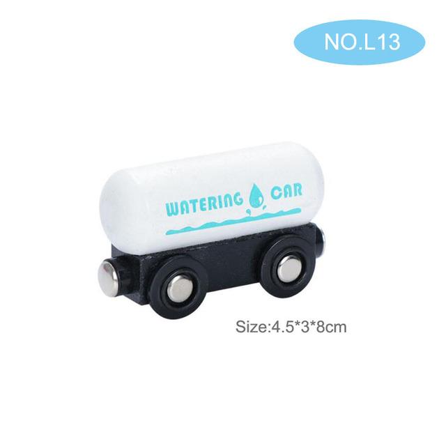 Small Wooden Scene Car Toys Magnetic Train Toy Truck Fit All Kinds Wooden Railway Train Track Children Gifts