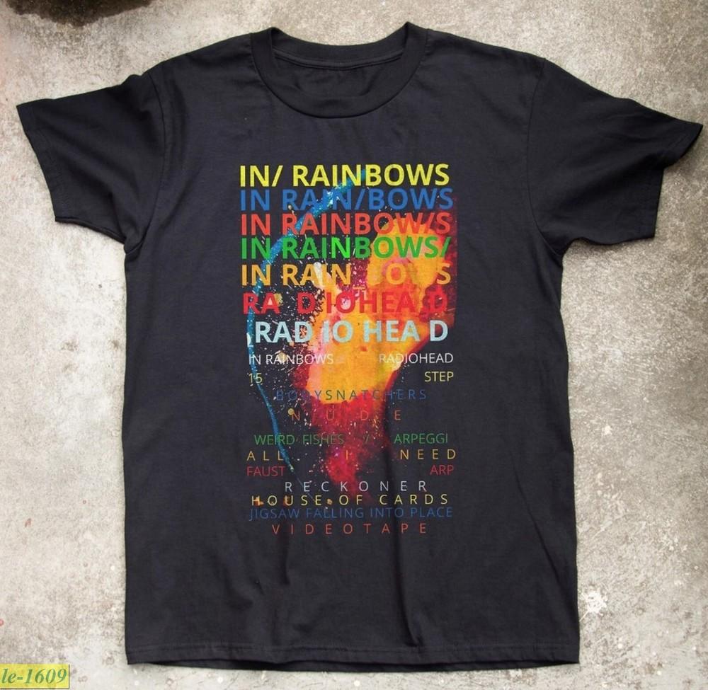 

HOT Radiohead In Rainbows Album Black Unisex Tshirt Size S5XL Unisex T-Shirt S