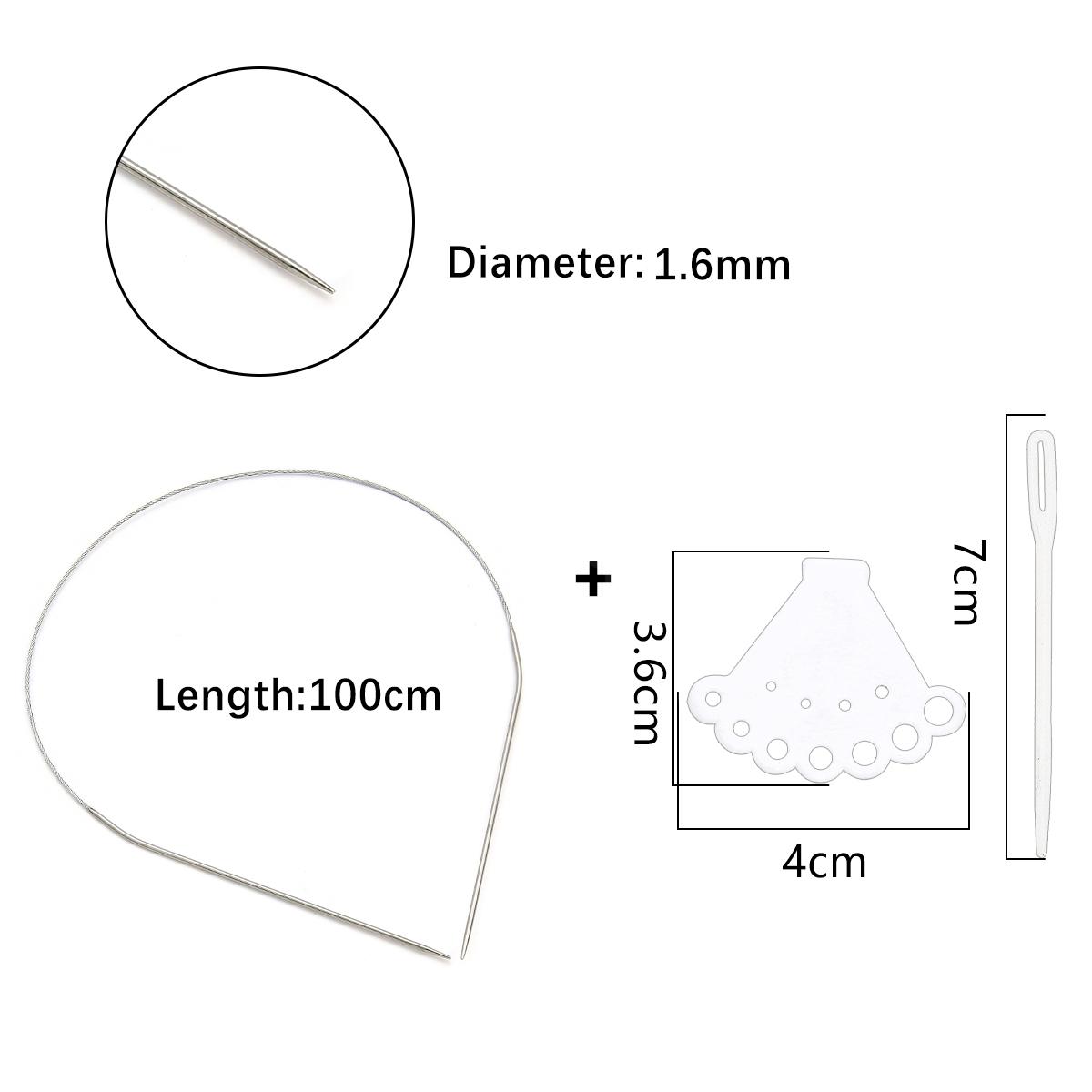 

1 шт. кільце з нержавіючої сталі, голка, порожнистий светр, голка, аксесуари для рукоділля