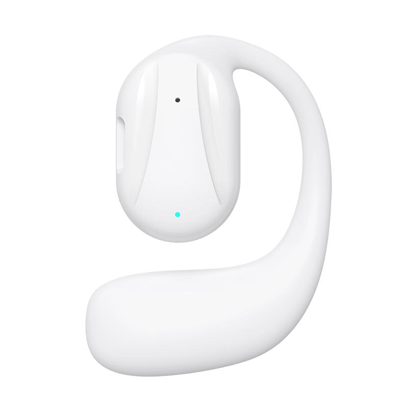 

Наушники OWS Bluetooth с воздушной проводимостью, беспроводная гарнитура с заушным креплением, одно ухо слева, с микрофоном, Hi-Fi музыкальные наушники для спорта и вождения White