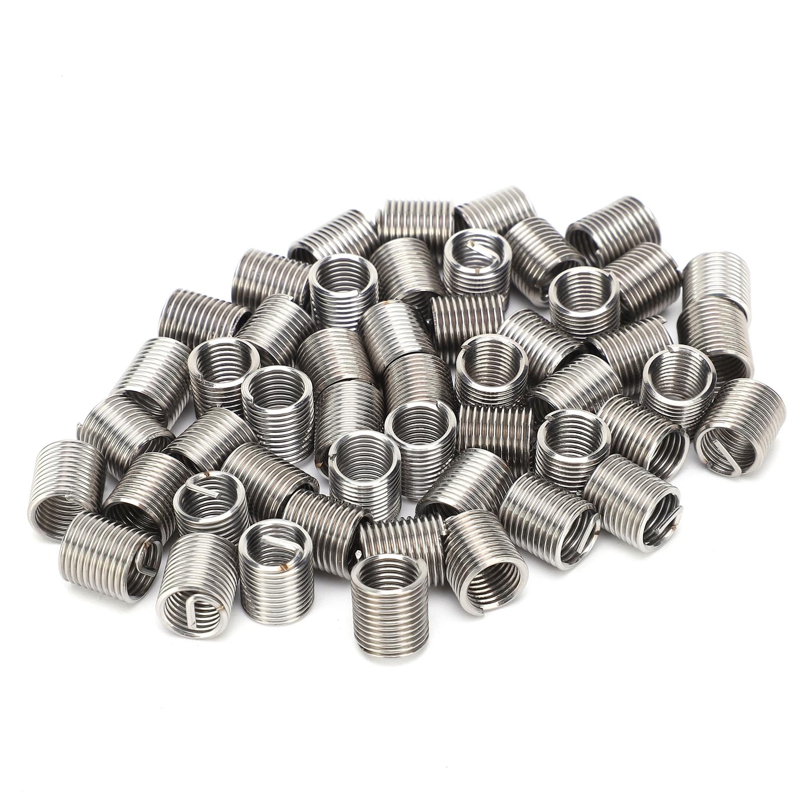 

50Pcs Thread Inserts Male Female Reducing Nut Repair Tool Stainless Steel Wire Fastener M7x12D