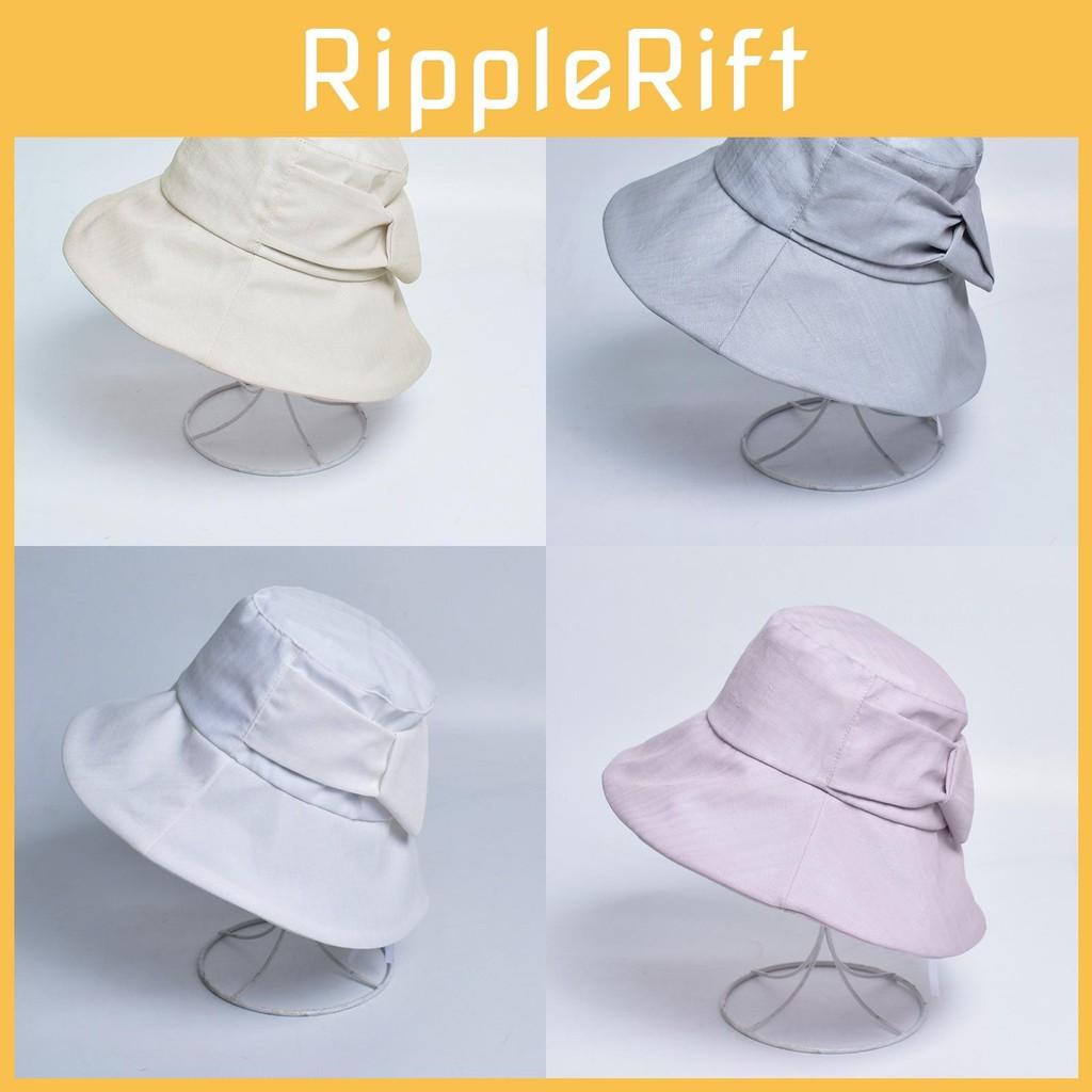 Solid Butterfly Color Tie Beach Cap Wide Brim Outdoor Activities Breathable