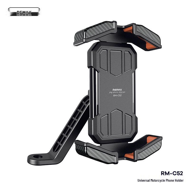 REMAX RM-C52 Shock Absorbing Rotating Phone Holder for Motorcycles чёрный