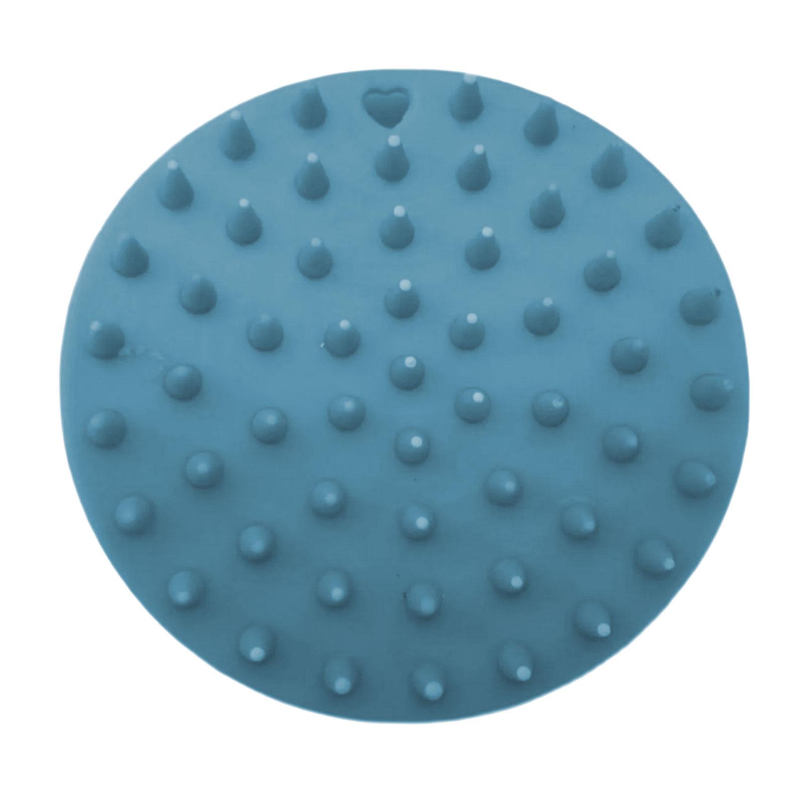 Двусторонняя силиконовая щетка для душа для мягкого отшелушивания и глубокого очищения с эргономичной ручкой синий