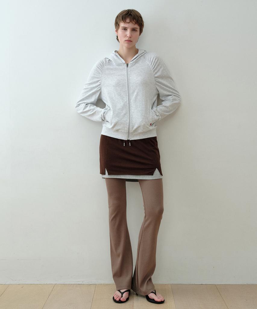 Simeteuligpeosenteu Flare Cotton Modal Leggings / Brown