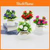 Plastic Foam Rose Miniature Indoor Plant With Butterfly Bow For Home Decor And Photography Props