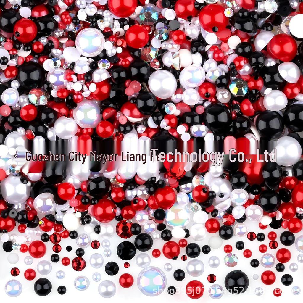 Multi-color Half Pearl Nail & Craft Embellishments for Nails, Phone Cases, Earrings & Hair Clips