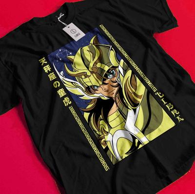 Saint Seiya T-Shirt Knights Of the Zodiac Anime Manga Hyoga Top Shun Graphic Tee BB828