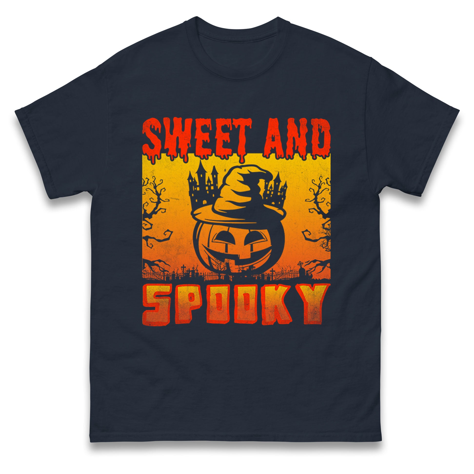 

Sweet And Spooky Halloween Mens T Shirt Womens Tops Tees XL