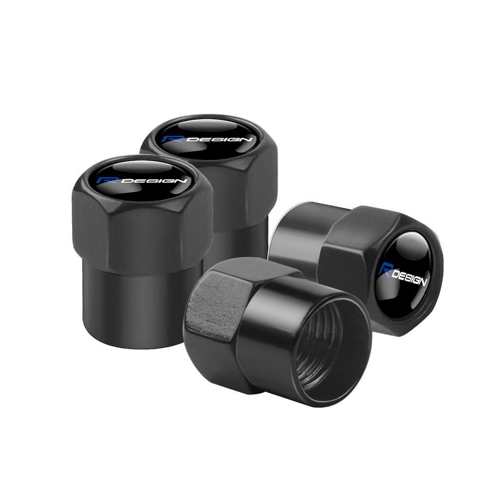 4pcs Car Badges Wheel Tire Valve Stem Caps Covers Auto Accessories For Volvo R Design Xc60 V60 S60 V40 V50 C30 S40 S80 Xc40 Xc70