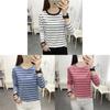 Cotton Striped Oversized Long Sleeve T Shirt For Women Autumn Casual Comfortable Wear