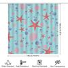 Pink Starfish Seashell Shower Curtain Set For Bathroom Decor Waterproof Fabric Available In Multiple Sizes On