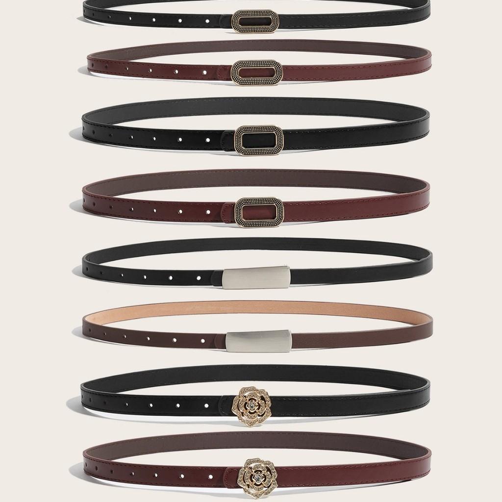 Womens Fashion Belt With Alloy Buckle For Casual Office Wear