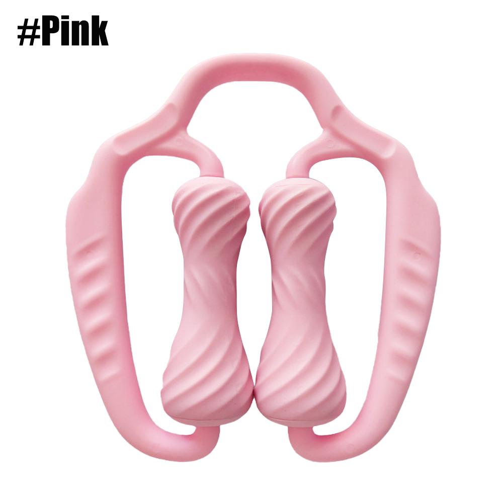 1 шт. Колесики Ролик Массажер для Мышечных Групп для Области Ног Шейной Области Рук Мышц Тела Расслабляющий Массажер Спортивное Оборудование для Помещений Йоги Бодибилдинга розовый