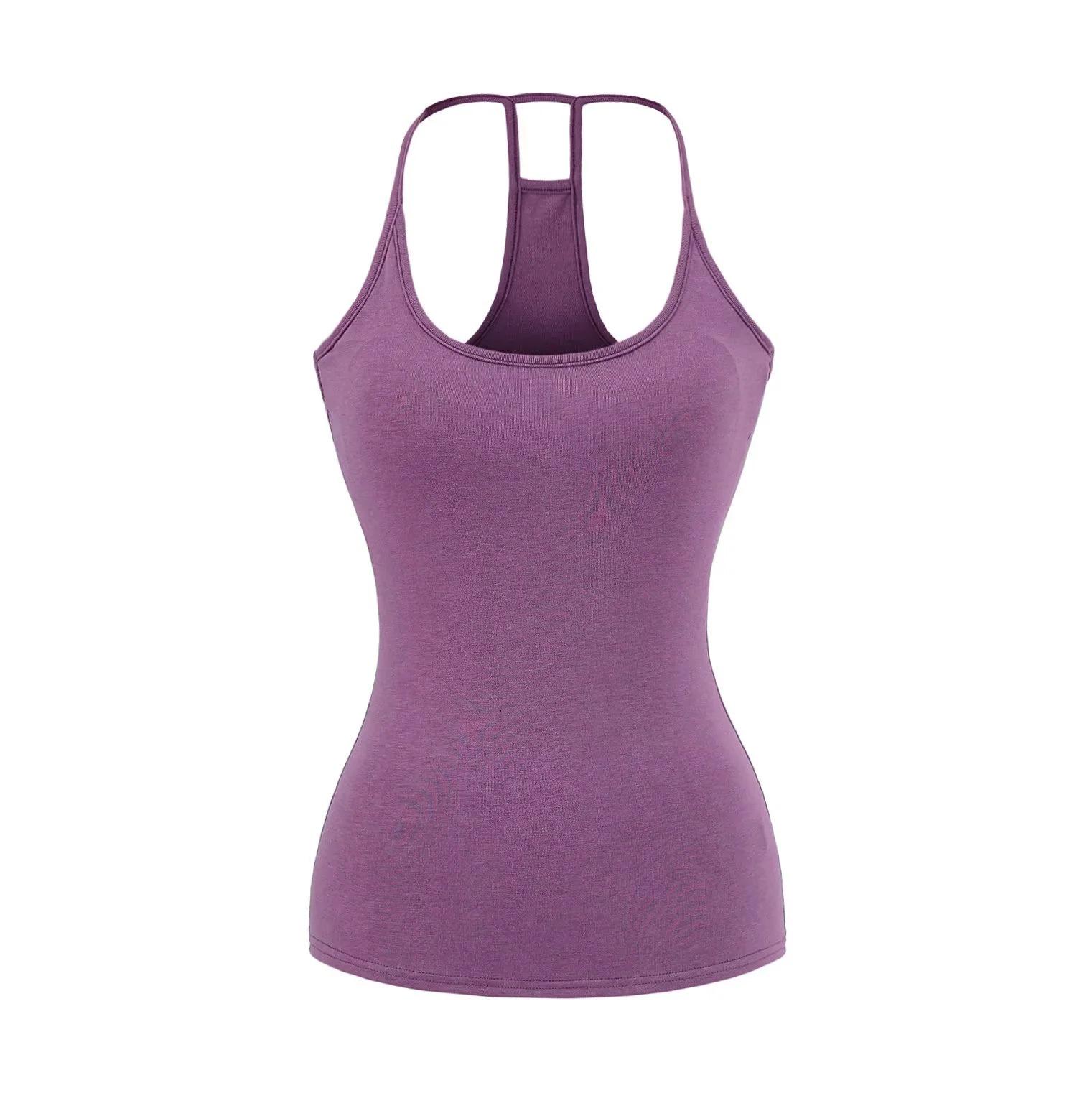 

Yoga Workout Set: Slim-Fit Tank with Built-In Bra Pads & Elastic Spaghetti Straps + Flared Pants, Turned-Up Waist, Slimming & Draped Small
