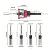 5pcs/box Smooth Drilling Countersink Drill Bit Two-Flute Drill Bit  Hidden Screw Installation