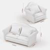 Realistic Fabric Sofa 3Pieces Couch Set For 1/12 Dollhouses Miniature Display Craft Project And Model Scene Decoration