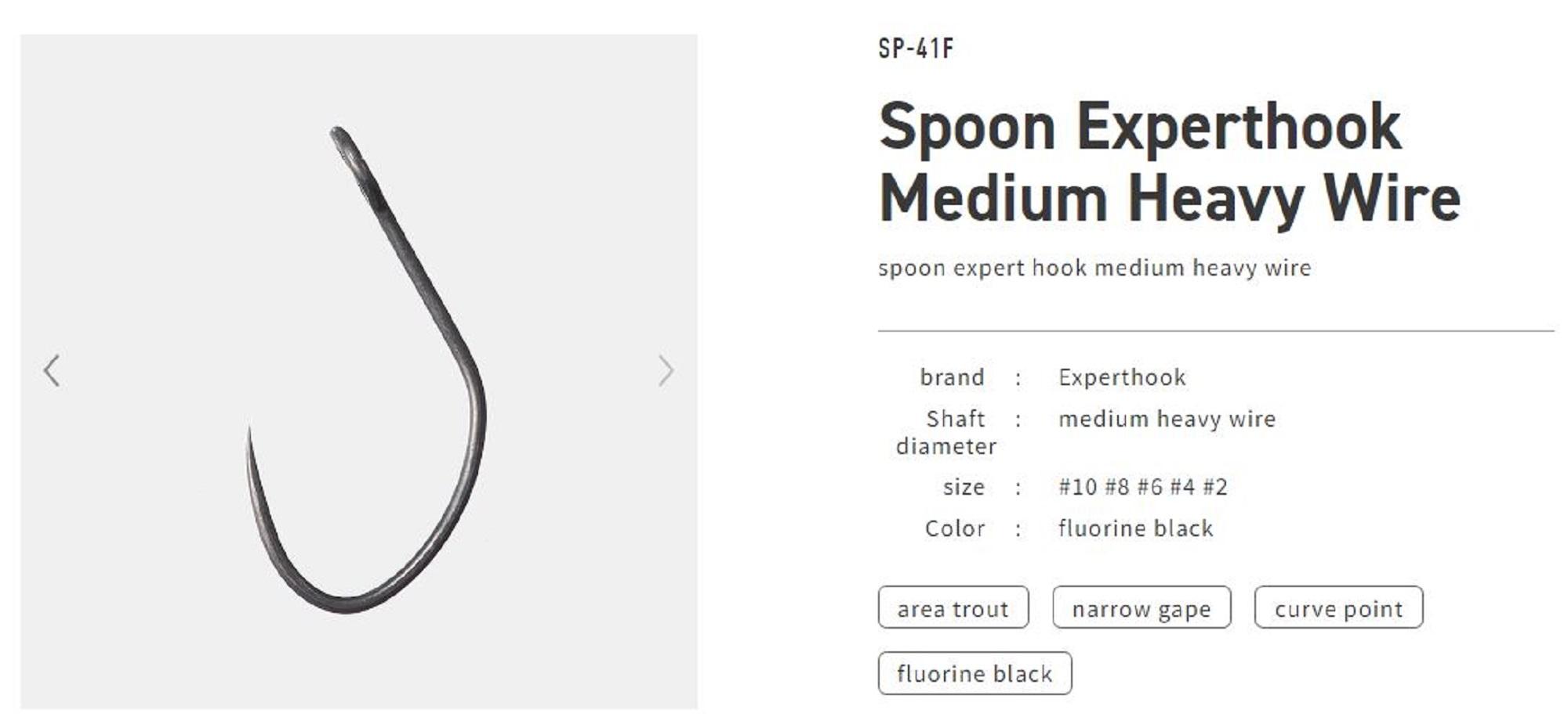 Paquet De 16 Hameçons Cuillère Vanfook SP-41F – Taille 10, Noir, Expert – Pêche