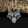 Stainless Steel Celtic Viking Wolf Head Necklace Pendant