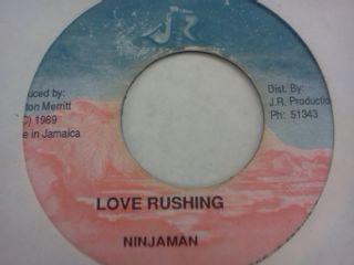 

7inch Record NINJAMAN Love Rushing NONE JR All Stars 1989 Jamaica Reggae Ska Dub Used