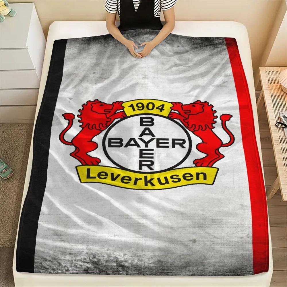 1Pc Bayer 04 Leverkusen Print Flannel Blanket High Quality Warm Comfortable Cover for All Seasons Perfect for Gifts Home Decor