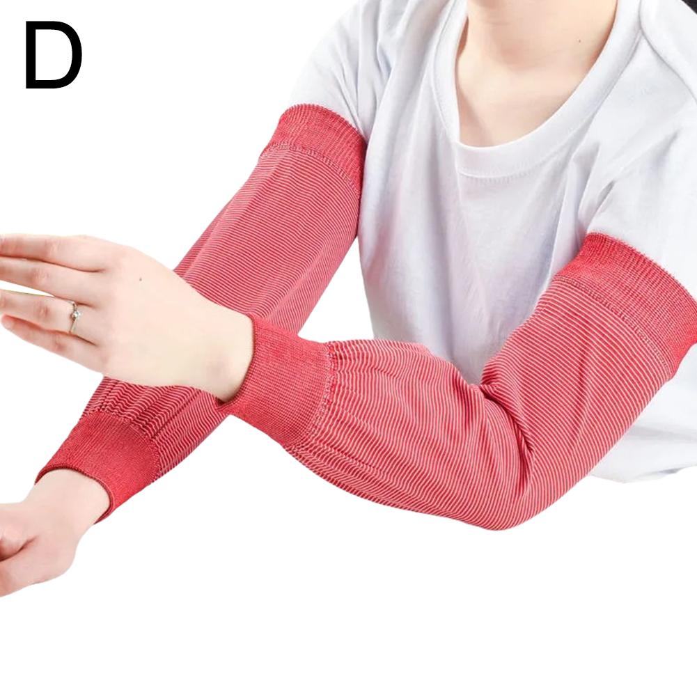 Work Elastic Fishing Cycling Long Sleeves For Men Women Arm Cover Striped Arm Sleeves Arm Warmer Breathable Cooling Sleeves M5K6