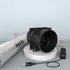 Compact and Portable Fume Extractor Fan with Duct Pipe and Ventilation Tubing for Kitchen and Bathroom Use - USB Powered