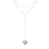 Women's Heart Locket Lariet Necklace, Adjustable Y-Shape Openable Pendant, Stainless Steel Gold Long Chain Fashion Jewelry