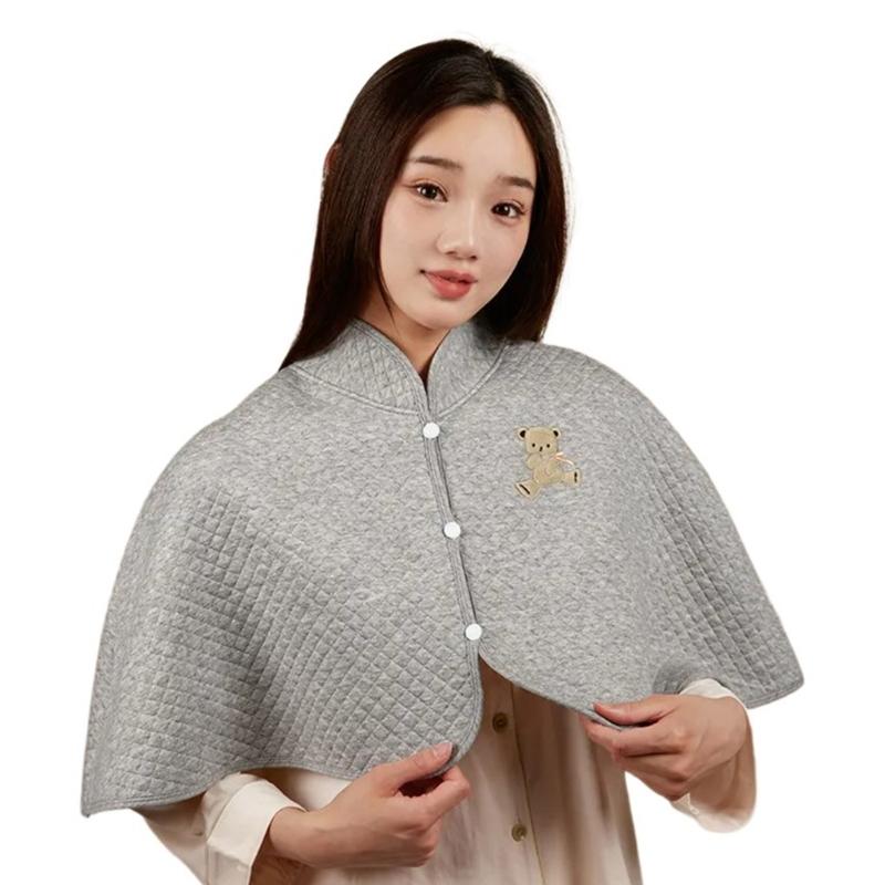 

Shoulder Warmer Wearable Half Capes Cotton Mother Shoulder Wrap for Sleeping Warm for Women Half Capes Shawl