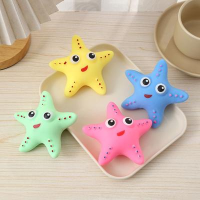 Stress Relief Cartoon Starfish Toy Decompression Star Shape Stress Ball Anti-anxiety Flour Filling Starfish Sensory Desk Toy