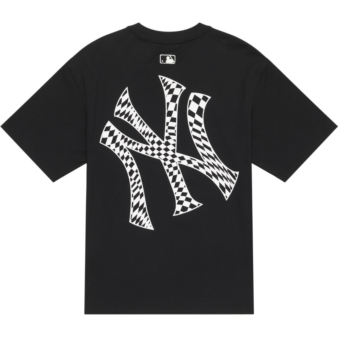 

New MLB Checkerboard T Shirts Unisex Black 3ATSO0243-50BKS XS