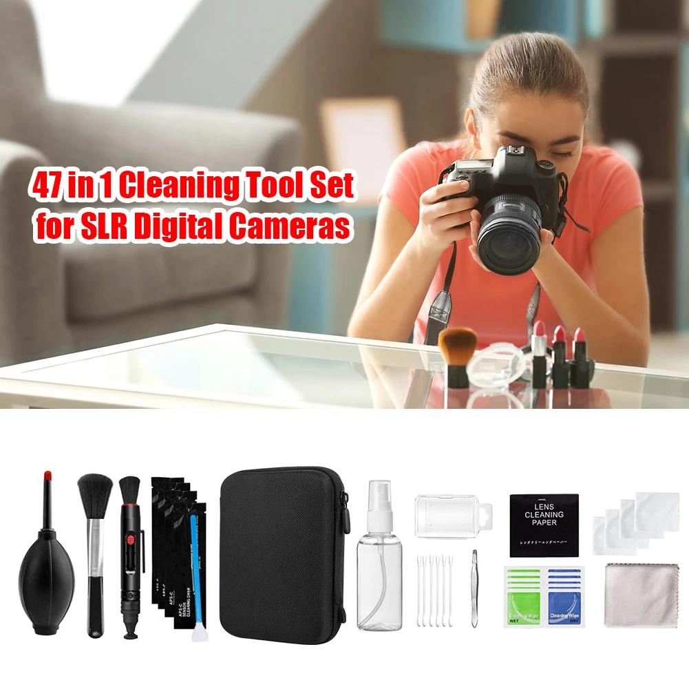 47-1PCS Camera Cleaner Kit DSLR Len Digital Camera Sensor Cleaning with Brush for Sony Fujifilm Nikon Canon SLR DV Cameras Clean