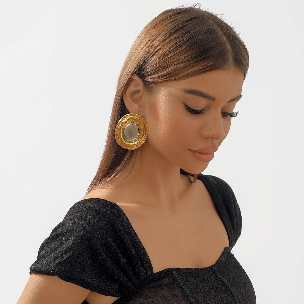 Gypsy Exaggerated Heavy Metal Torques Choker Necklace for Women Chunky Big Round Pendant Grunge Jewelry Steampunk Men New