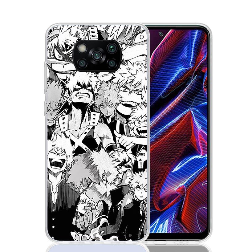 

My Hero Bakugou Katsuki Case Phone Cover for Xiaomi Redmi Note 10 9 9S 8 8T 7 5 Pro Mi 12T 11T 10T 9T 12 11 Lite A3 A2 Trend Fun Redmi Note 9 Pro