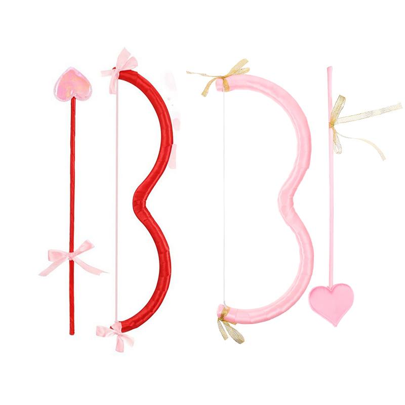 1/2pc Valentine's Day Cupid Bow Arrow Photo Prop Stage Performance Costume Accessory Cosplay Party Decor Supplies Photo Props