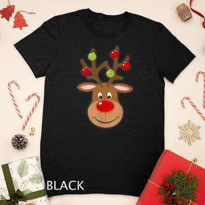 RUDOLPH Červený Nos Sob Tričko Santa Vánoční Tričko Unisex Tričko