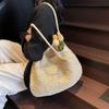 Böhmische gewebte Tragetasche Hohlmuster Sommer Strandtasche Modische Stroh-Umhängetasche Reise