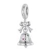 BAMOER Solidne Srebro Próby 925 Koralik Charms z Serii Świątecznej Pasujący do Oryginalnej Bransoletki DIY Bamoer Charms do Tworzenia Biżuterii Prezent Świąteczny