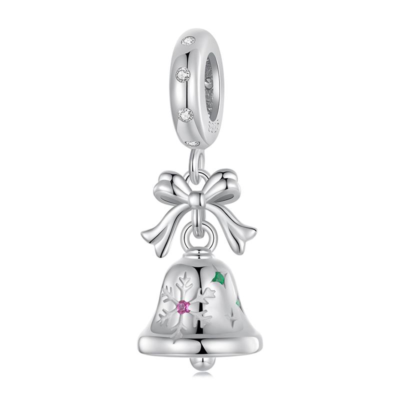 BAMOER Solidne Srebro Próby 925 Koralik Charms z Serii Świątecznej Pasujący do Oryginalnej Bransoletki DIY Bamoer Charms do Tworzenia Biżuterii Prezent Świąteczny