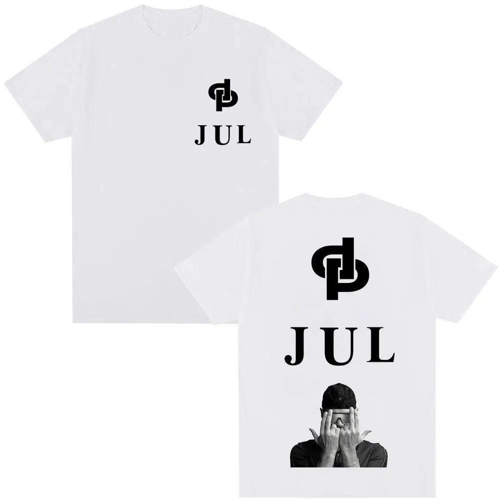 Unisex Women Fashion Hip Hop Vintage Popular T-shirt French Rapper Jul Graphic Classic T Shirt Oversized Cotton Casual Short Sleeve