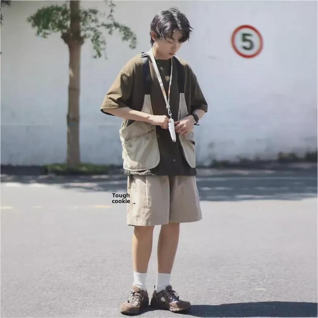 2024 Men's Loose Casual Jacket - Korean Style, Solid Color for Spring/Summer