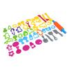 41PCS Dough Tools Set Rich Colors Various Shapes Plastic Dough Tools Kit for Kids Children